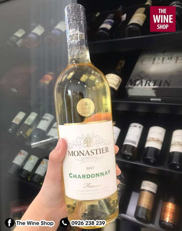 Rượu vang MONASTIER Chardonnay là món quà biếu  tặng tinh tế