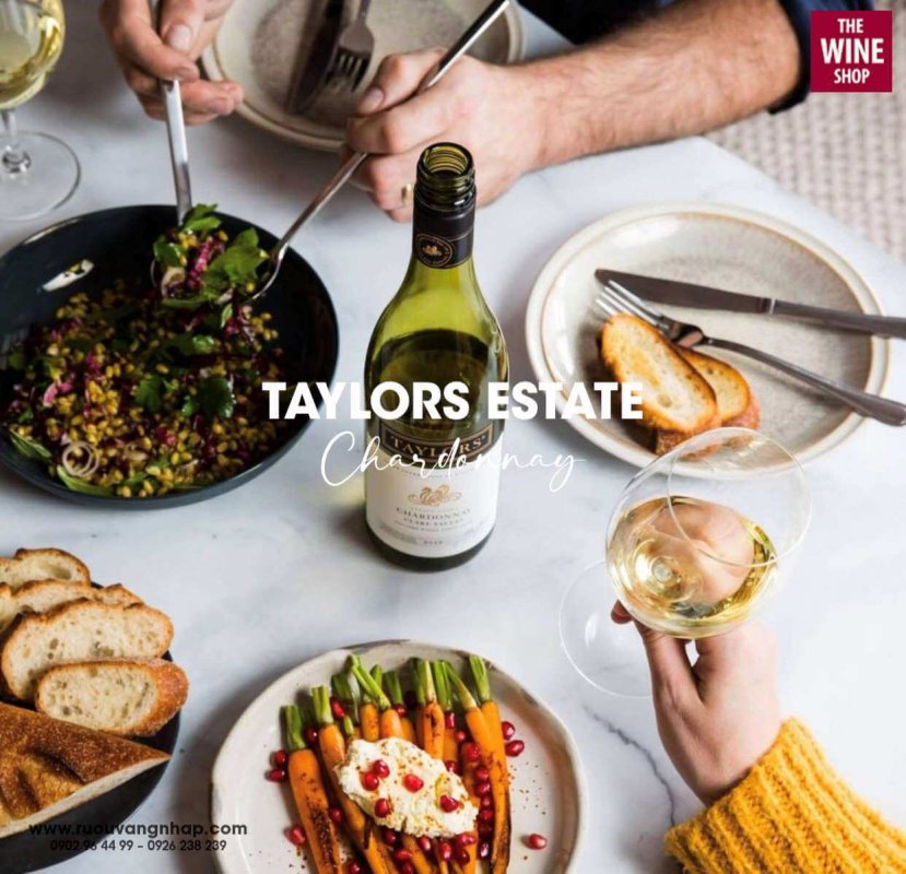 Taylors Estate Chardonnay là dòng vang trắng có cấu trúc cân bằng với độ tannin thanh lịch