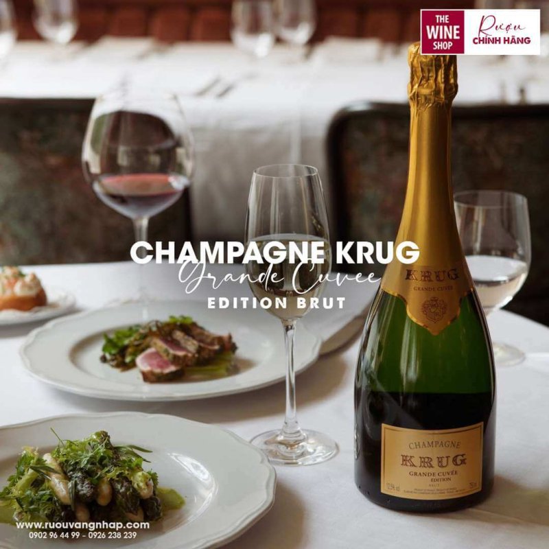 Champagne Krug Grande Cuvee là chai rượu có đặc tính phóng khoáng