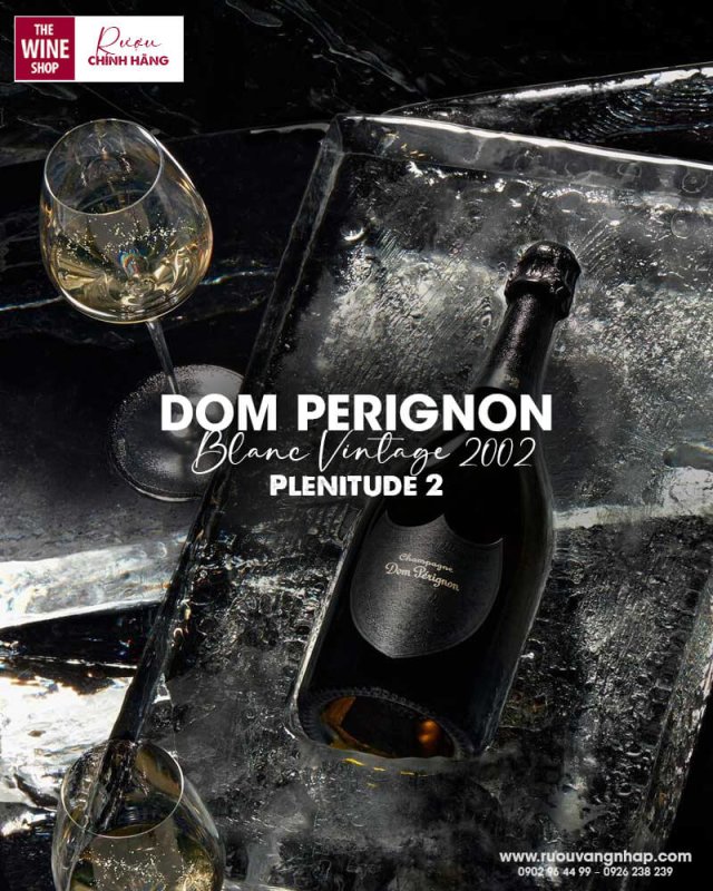 Rượu champagne Dom Perignon Blanc Vintage 2002 P2 thích hợp dùng chung với các món khai vị