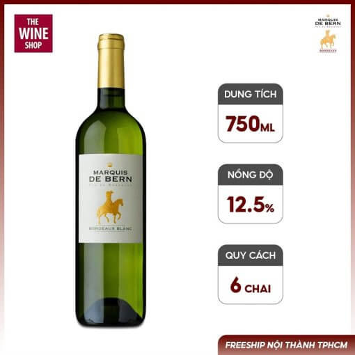 Rượu Vang MARQUIS DE BERN Bordeaux WHITE