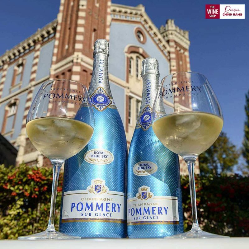 Rượu champagne Pommery Royal Blue Sky có hương vị ghi chú đặc biệt ấn tượng