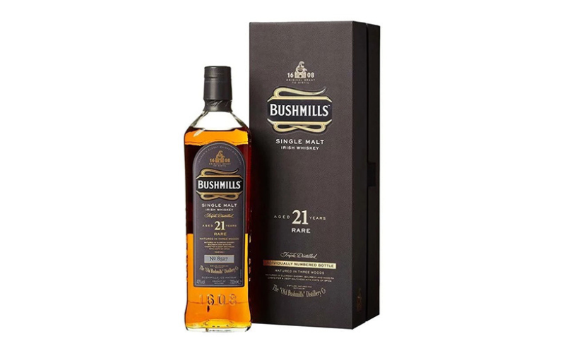 Rượu Bushmills Single Malt 21YO có xuất xứ từ Ireland