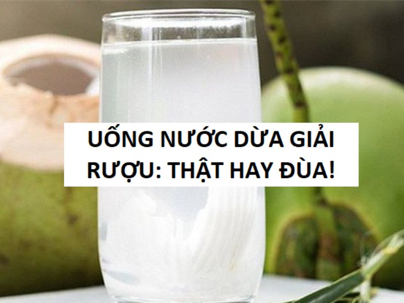 Giải đáp thắc mắc Say rượu uống nước dừa được không