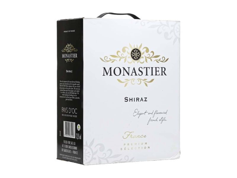 Rượu vang bịch 3L MONASTIER Chardonnay là dòng vang thuộc thương hiệu đình đám Monastier 