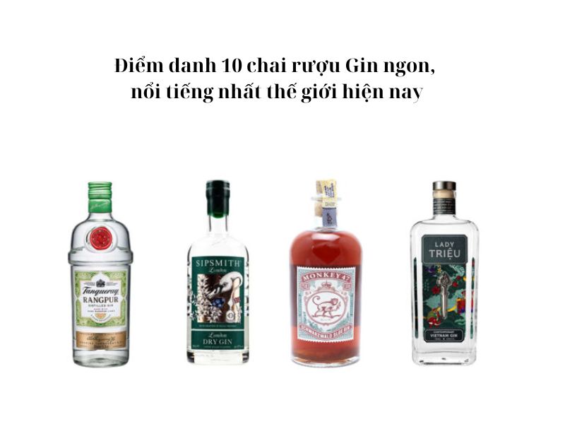 Top 10 chai rượu gin ngon được đánh giá cao trên thị trường