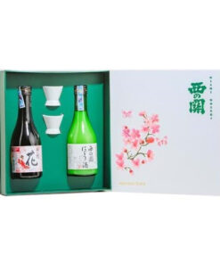 Hộp quà Đào Hoa Niên NISHINOSEKI Hana - Nigori Zake 300ml