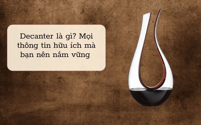 Decanter là gì? Mọi thông tin mà bạn nên nắm vững